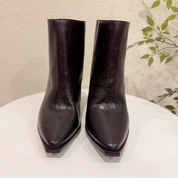 Kaanas Mizar Square Tip Slim High Heel Booties in Black NWOT Size 6M - Picture 2 of 12